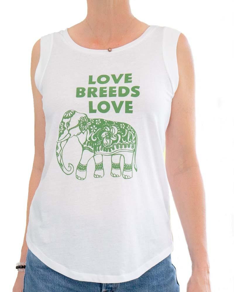 Super Love TeesLove Breeds Love Elephant Muscle Tee - Mukha Yoga