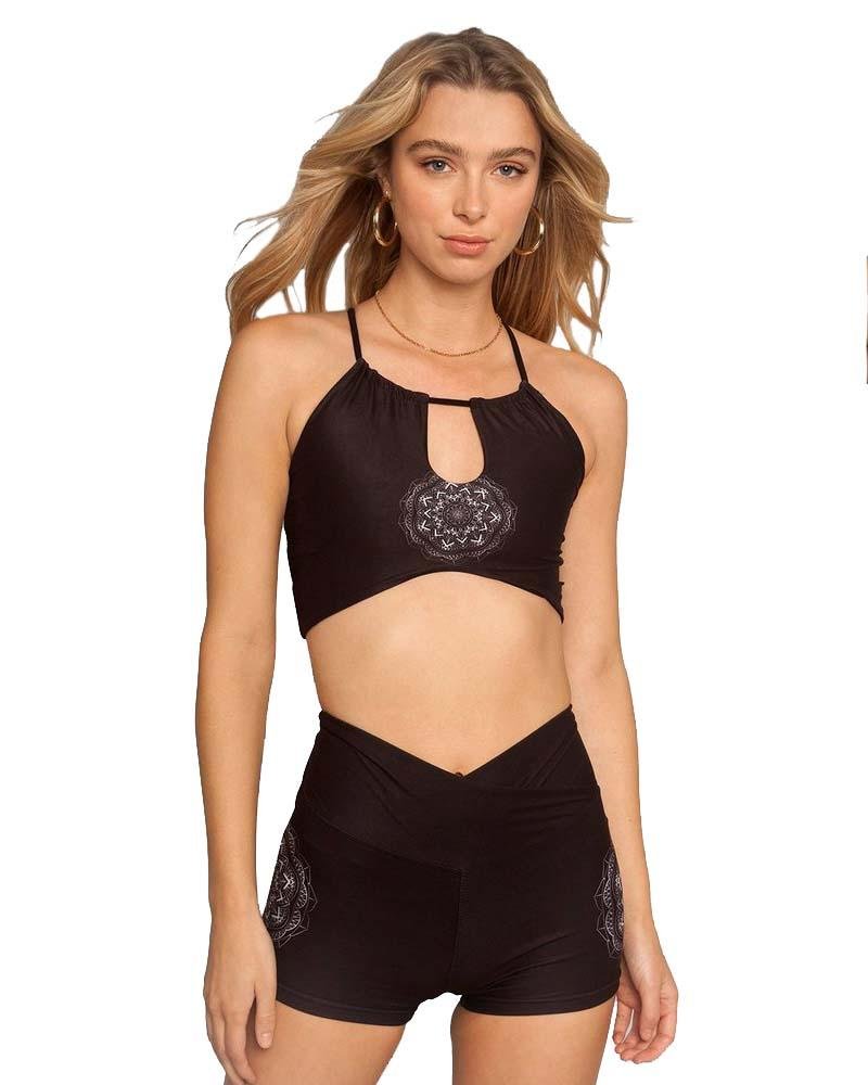 Wolven ThreadsLuna Crossover High-Waisted Short - Mukha Yoga