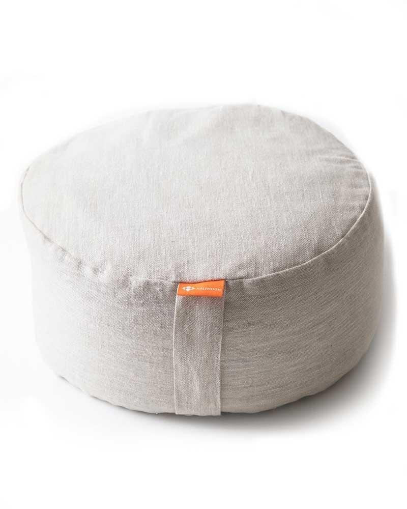 Halfmoon Mod Meditation Cushion - Natural Linen