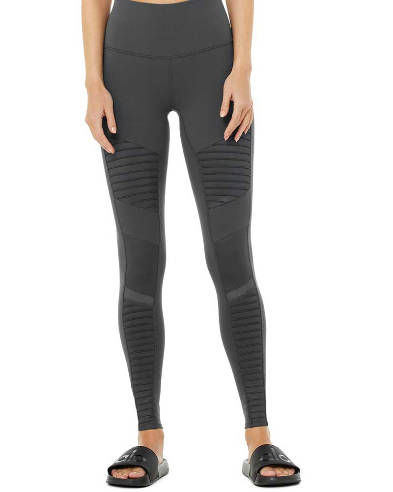 ALO Yoga Women's Moto Legging Gray 2 Med 1 Large Available for sale online