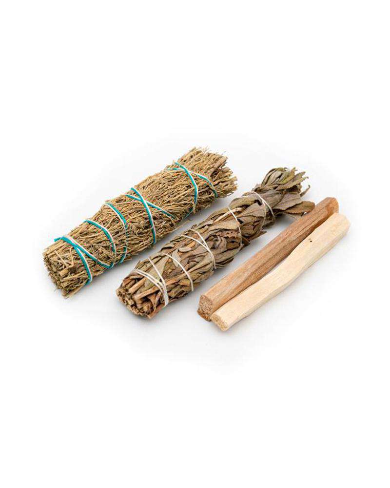 Benjamin Soap CoPalo Santo, White Sage & Cedar Smudge Set - Mukha Yoga