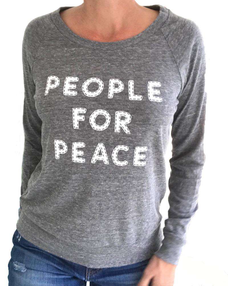 Super Love TeesPeople For Peace Sweatshirt - Mukha Yoga