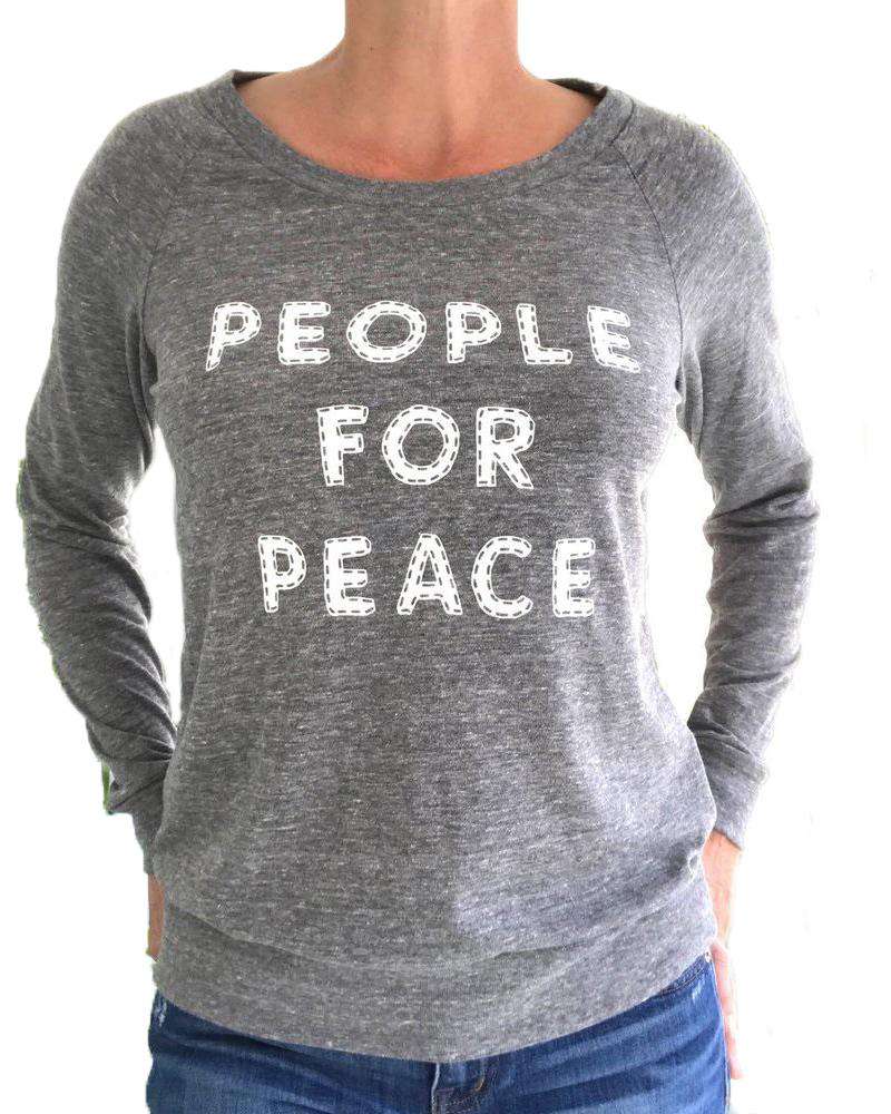 Super Love TeesPeople For Peace Sweatshirt - Mukha Yoga
