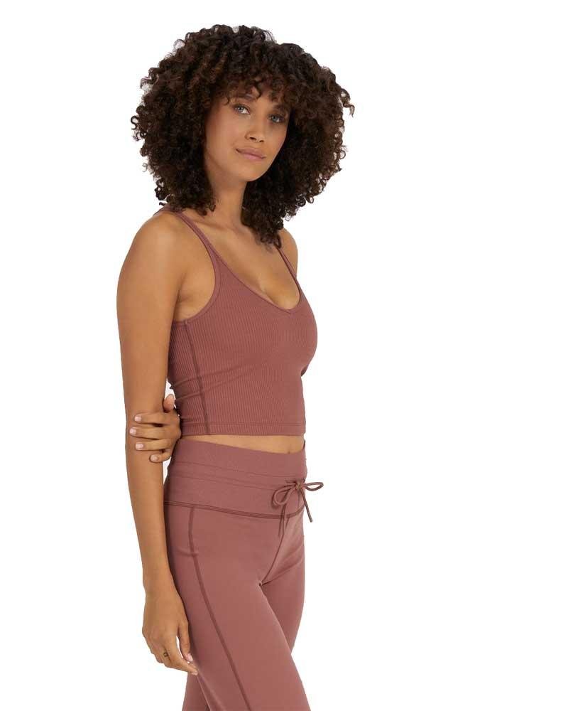 Vuori Rib Crop Tank Terracotta 