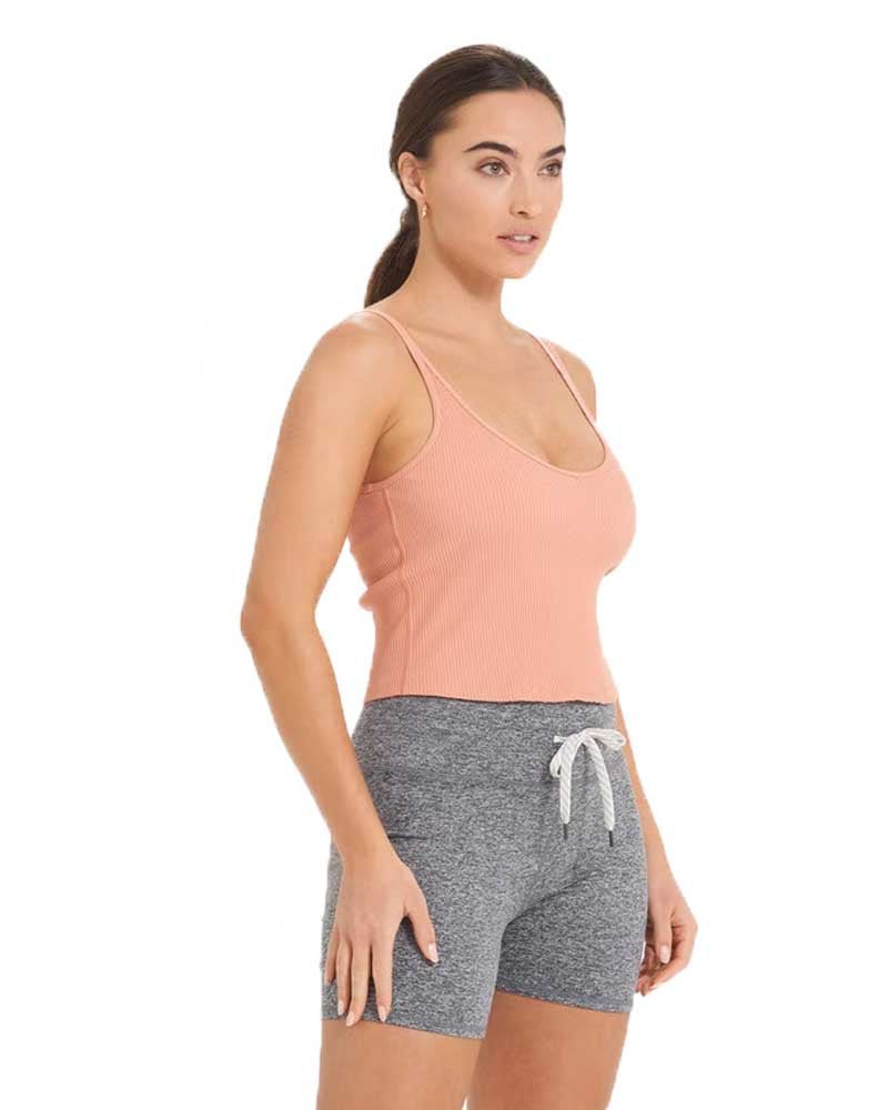 Vuori Rib Crop Tank Light Cinnamon 