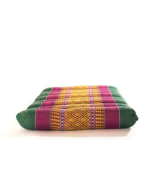 Zafuko Rollable Flat Meditation Cushion Green Violet