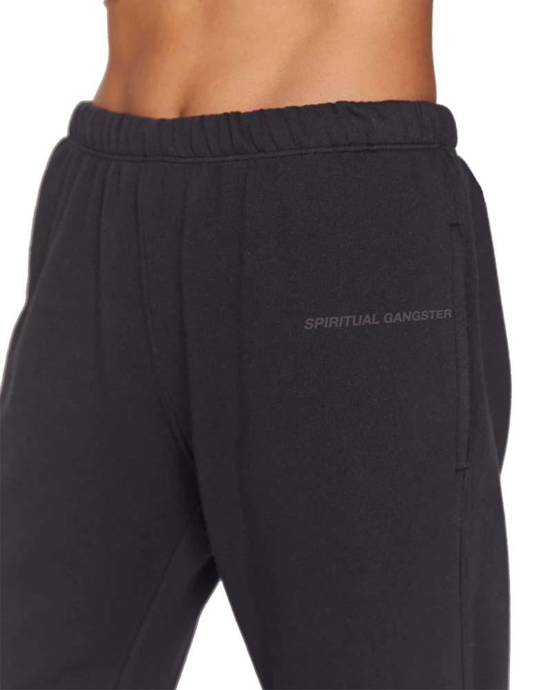 Spiritual Gangster      Spiritual Gangster Laguna Sweatpant in Vintage Black- Mukha Yoga