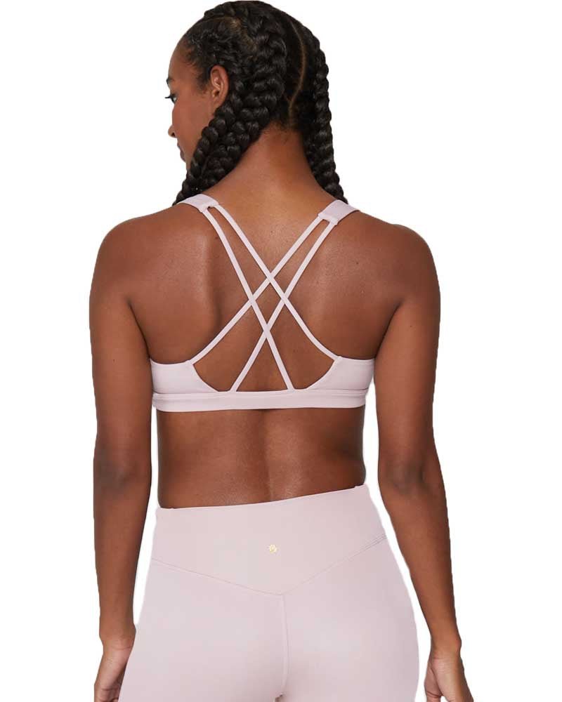 Spiritual Gangster Rose Studio Sports Bra with crisscross back - Mukha Yoga