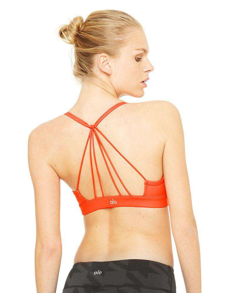 Alo Yoga Strappy Back Movement Bra Black Medium