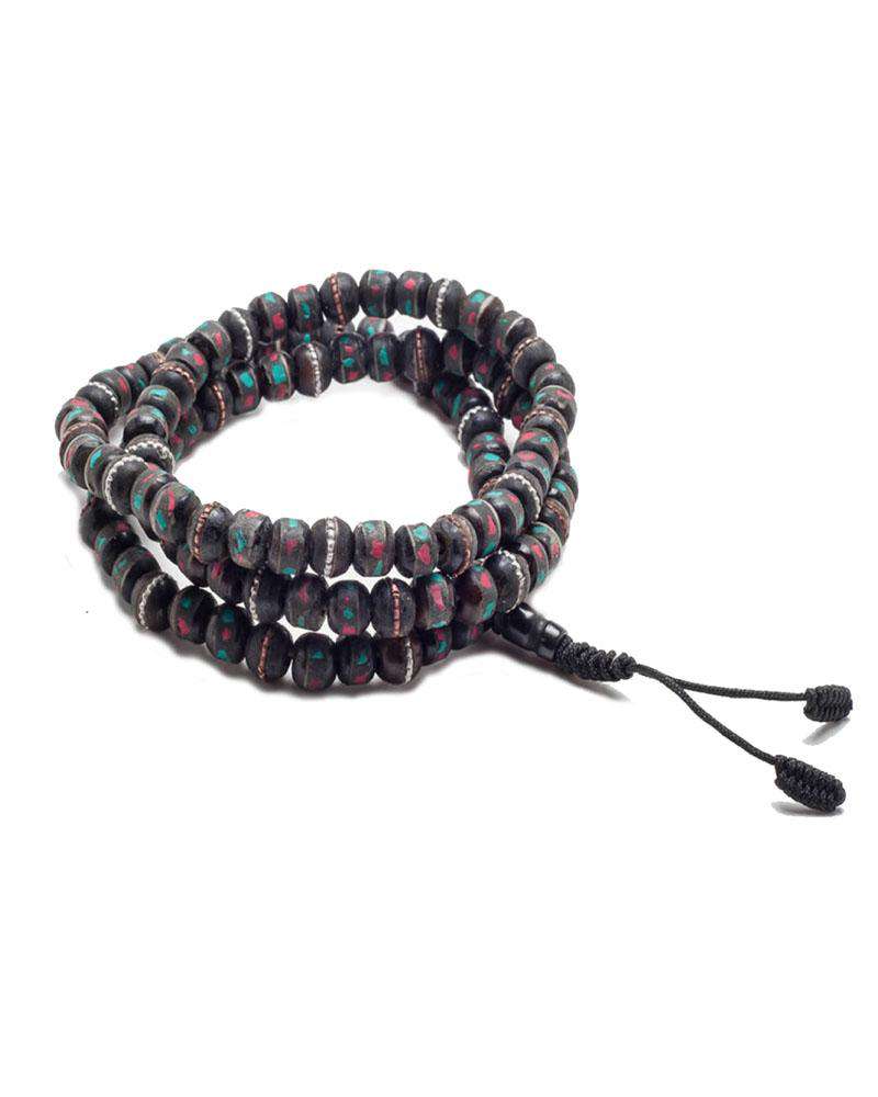 Shamans MarketTibetan Faux Turquoise & Coral Mala - Mukha Yoga