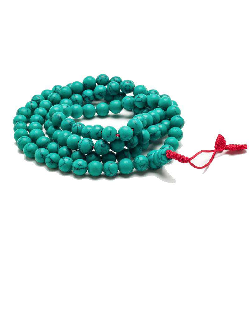 Shamans MarketTibetan Faux Turquoise Prayer Bead Mala - Mukha Yoga