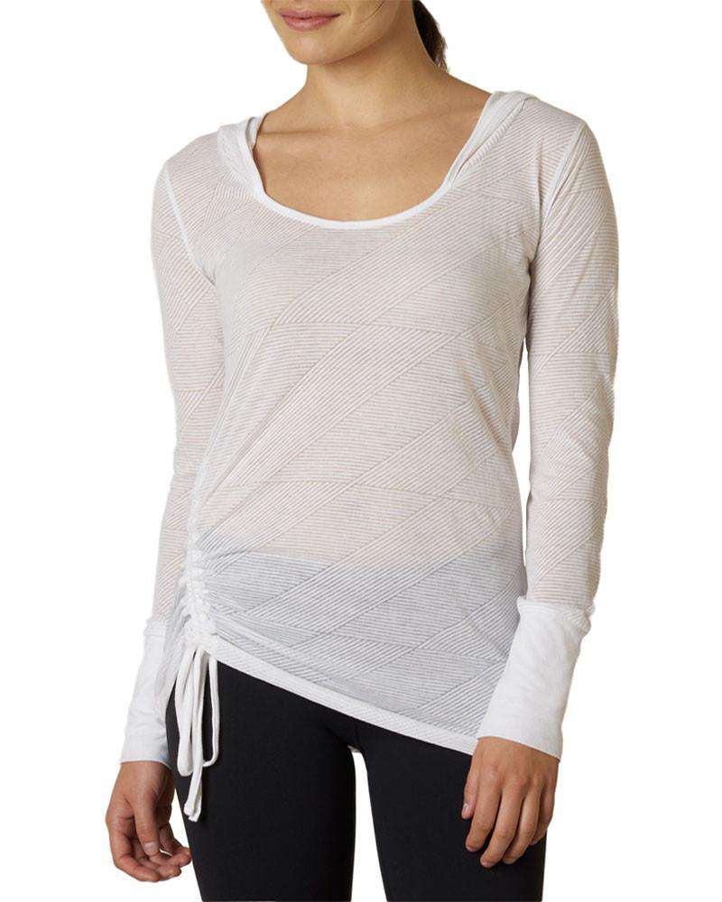 Prana White Organic Cotton Vinyasa Hoodie - Mukha Yoga